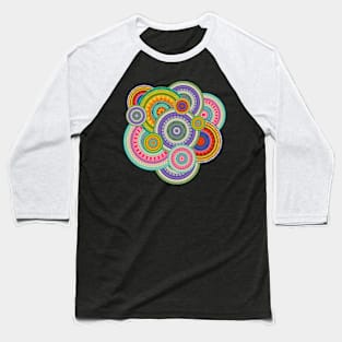 Colorful  Tribal Boho Ethnic Composition Baseball T-Shirt